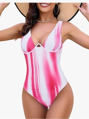 Zando One Piece High Cut Swimsuit Size XL